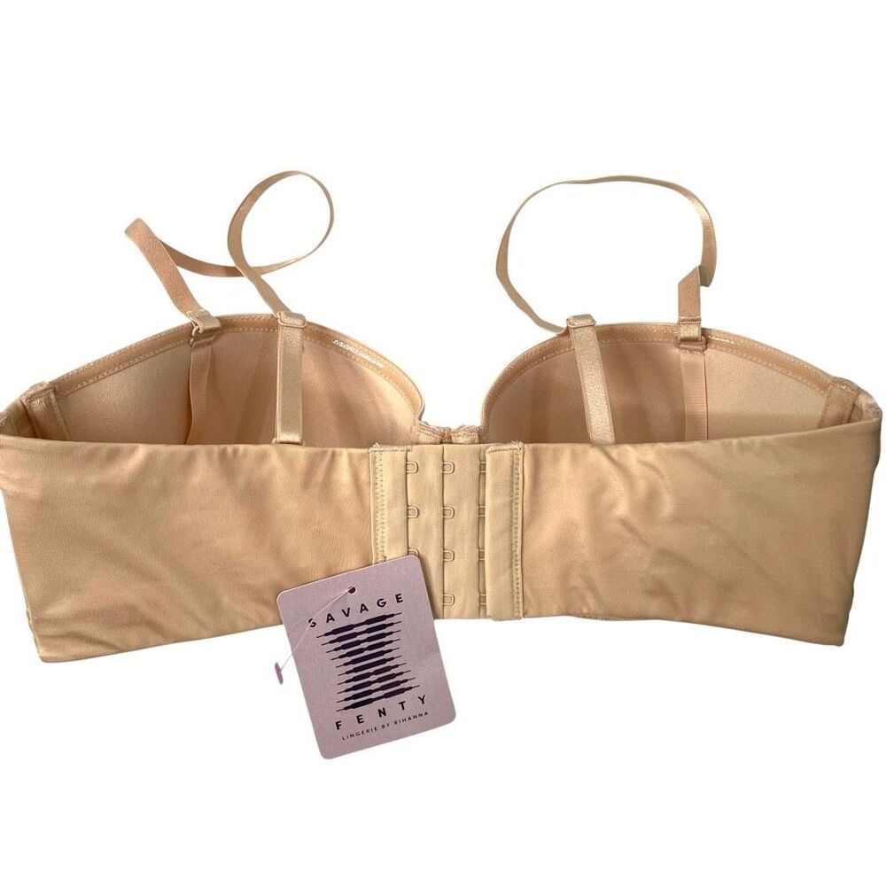 New Savage x Fenty‎ strapless nude bra Size 34C - Picture 6 of 11